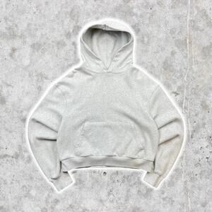Essential Soft Heather Grey Cropped Fit Hoodie